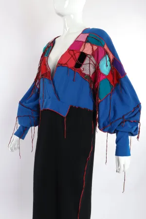 Patchwork Fringe Sweater Dress
