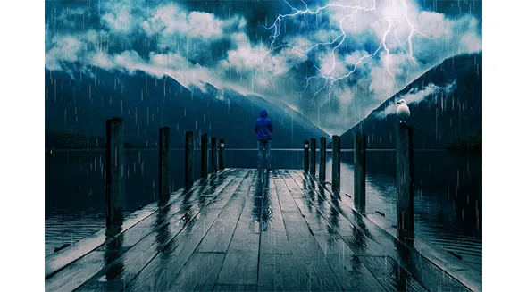 Photoshop Action Animated Raining