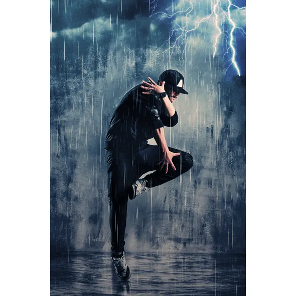 Photoshop Action Animated Raining