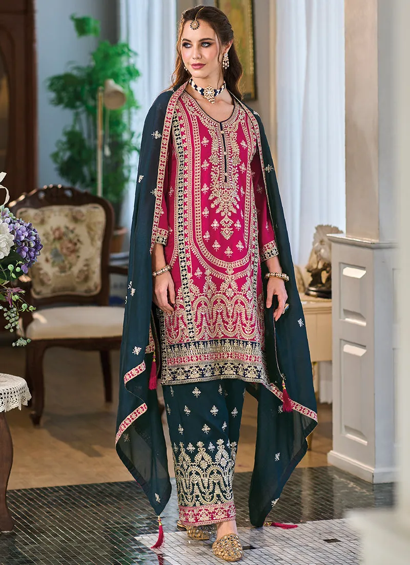 Pink Multi Embroidery Pakistani Suit