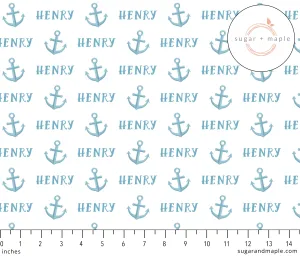 Plush Minky Fleece Personalized Blanket | Anchor