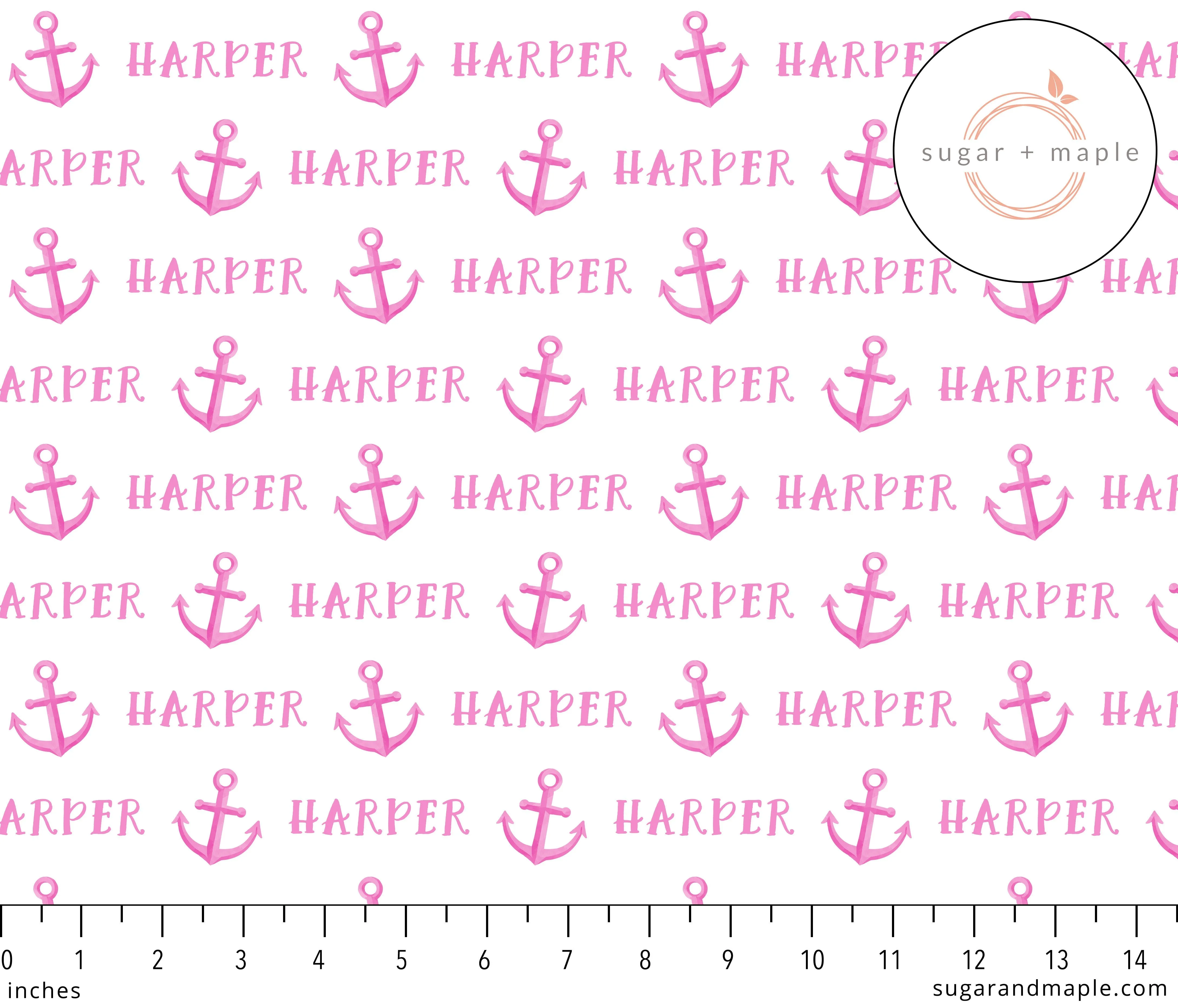 Plush Minky Fleece Personalized Blanket | Anchor
