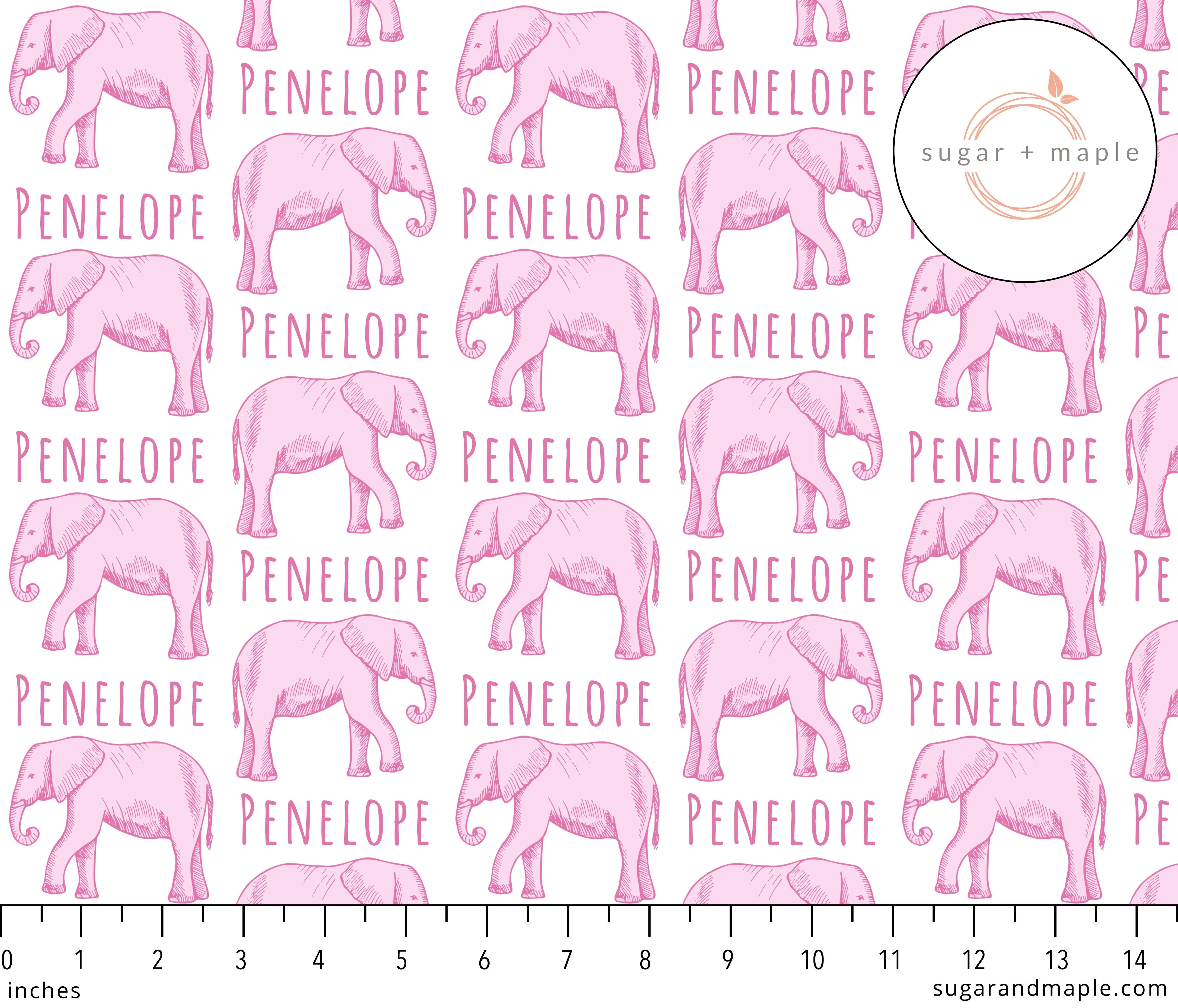 Plush Minky Fleece Personalized Blanket | Elephant