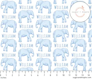 Plush Minky Fleece Personalized Blanket | Elephant