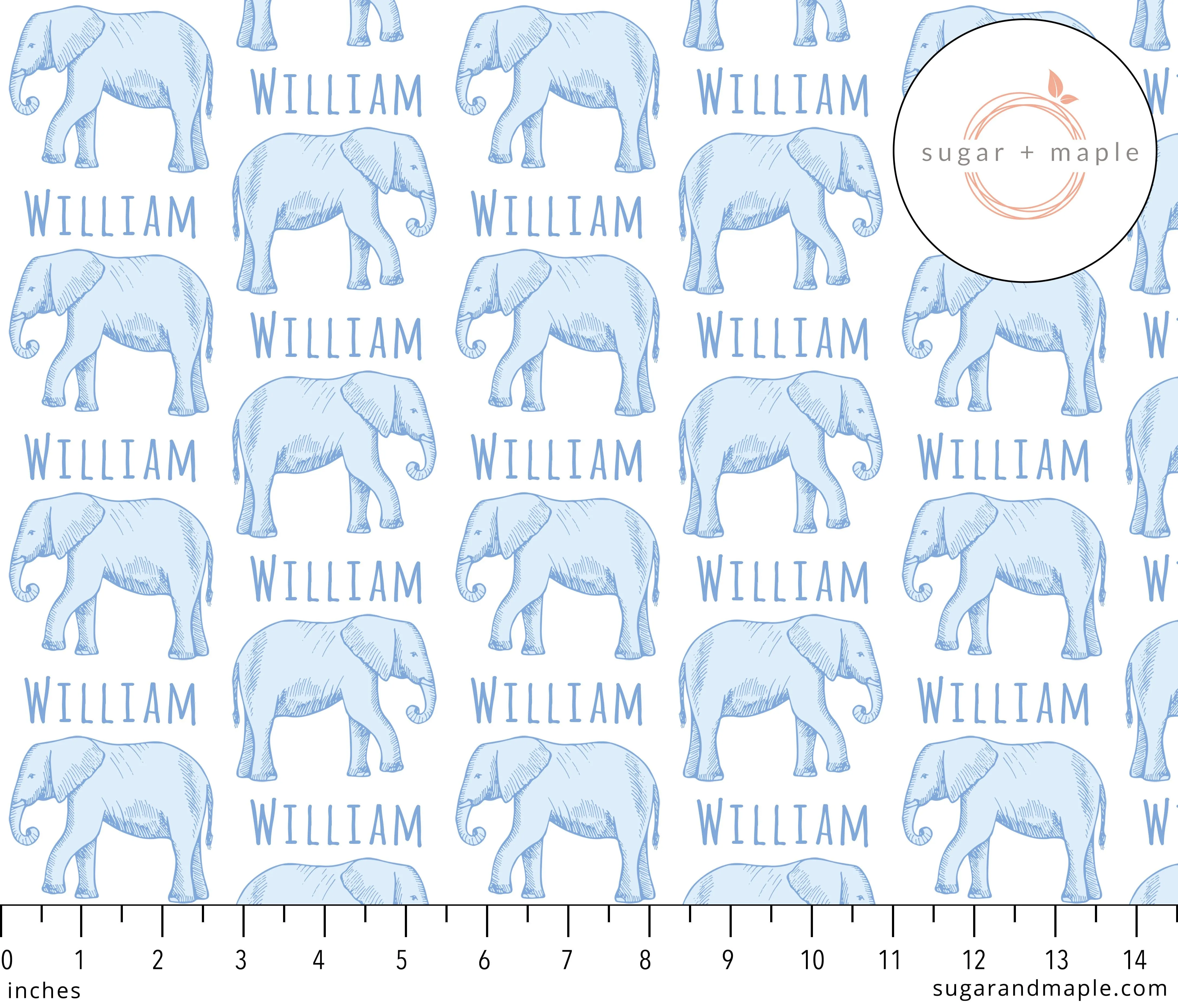 Plush Minky Fleece Personalized Blanket | Elephant