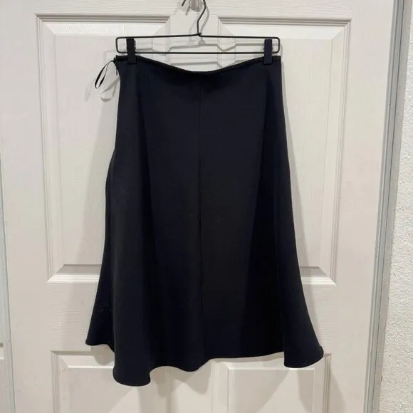 Prabal Gurung Collective Women Black Black Ruffle Side Slit Skirt 10