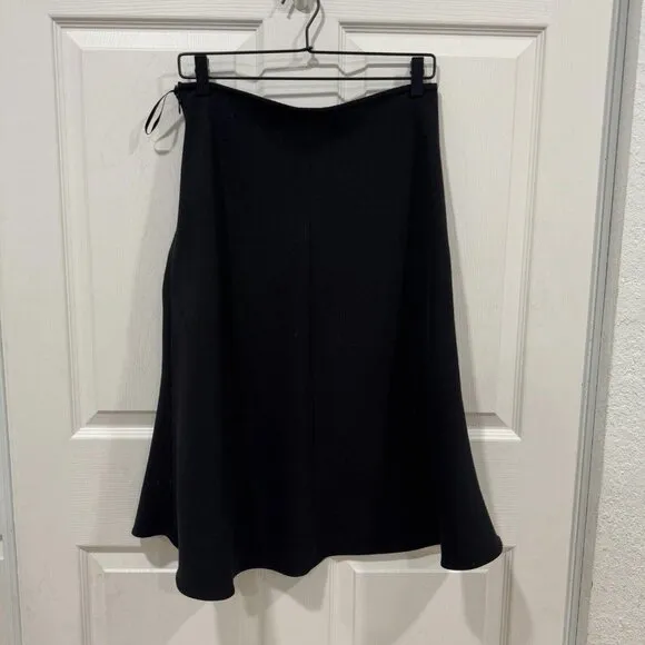 Prabal Gurung Collective Women Black Black Ruffle Side Slit Skirt 10