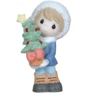 Precious Moments  “Holidays Grow The Spirit” Bisque Porcelain Figurine