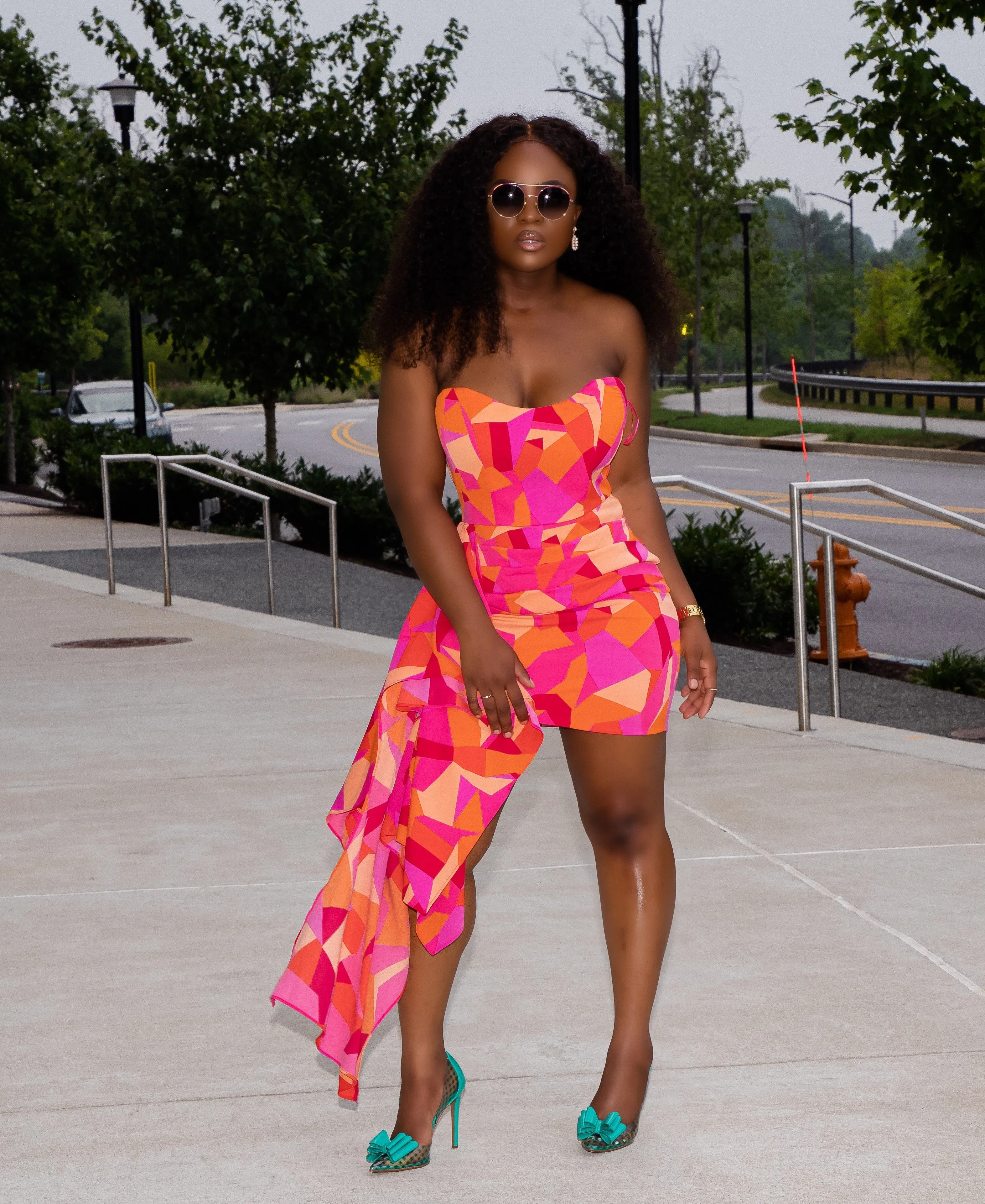Pretty In Pink Drape Dress