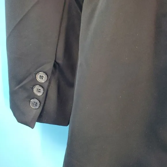 Rachel Zoe long black silk jacket