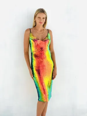 Rainbow Sequence Dress