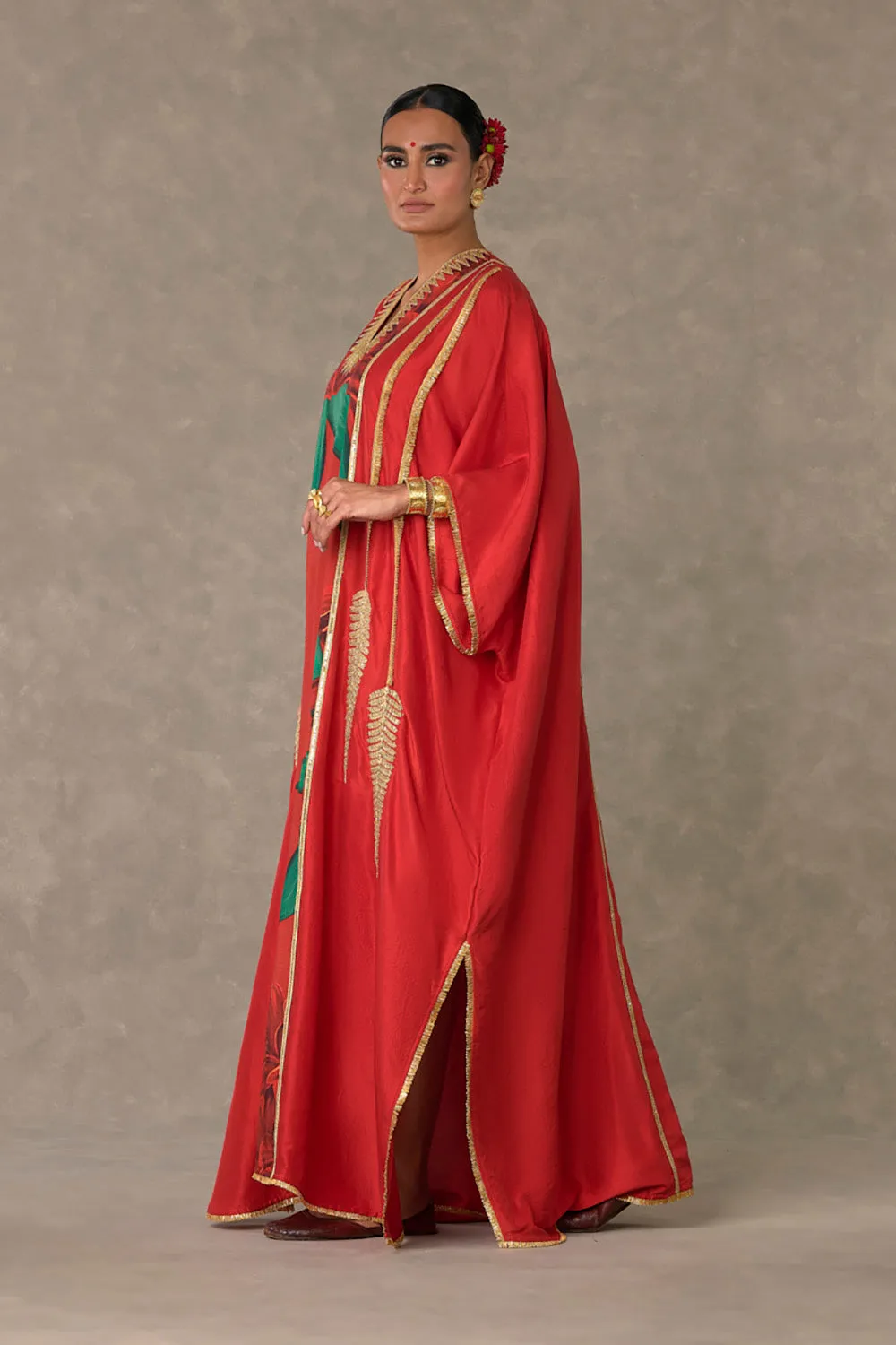 Red Candy Swirl Kaftan