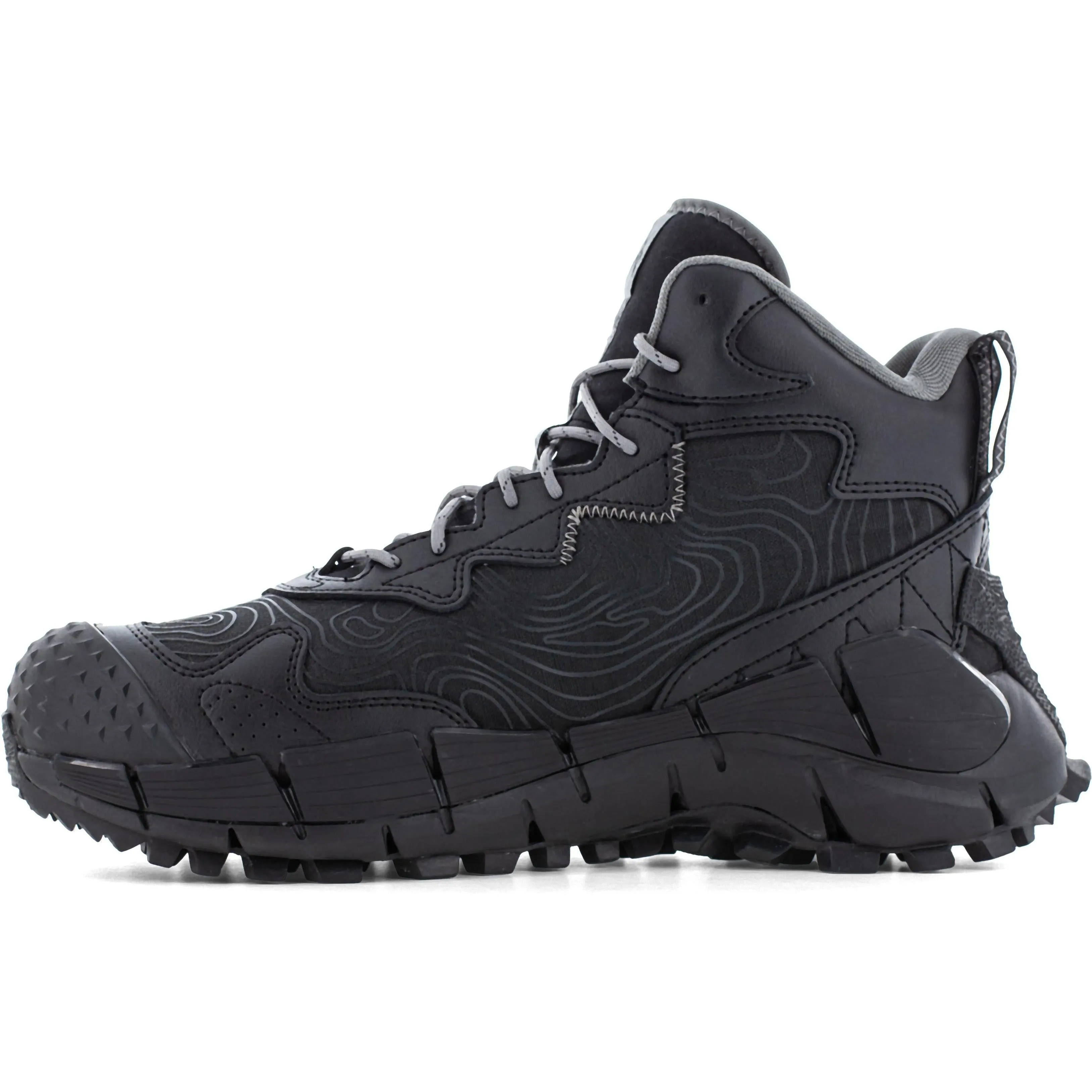 Reebok Men's Zig Kinetica Trail Inspired Waterproof Metguard Work Boot- Black- RB3022