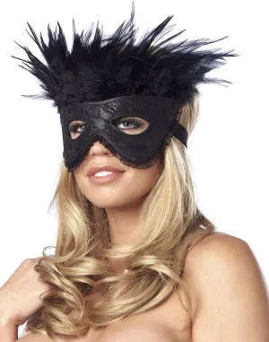 Rimba - Burlesque BDSM Set met Masker en Zweepje - Paars/Zwart