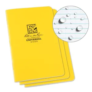 Rite in the Rain No.371FX Stapled Notebook Universal Yellow Pack of 3