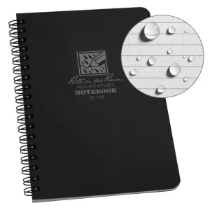 Rite in the Rain No773 Side Spiral Notebook Universal Black