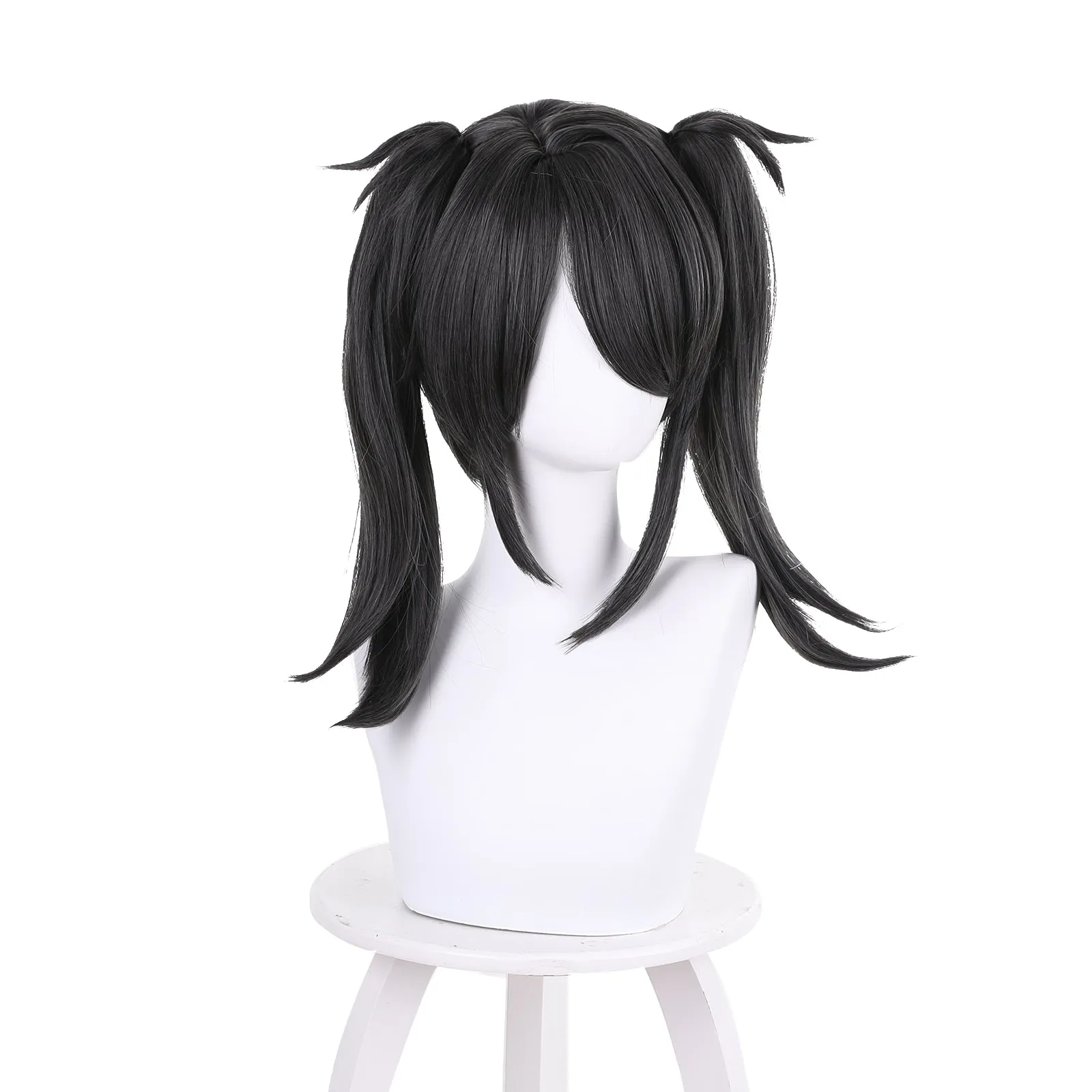 Rulercosplay Anime NEEDY GIRL OVERDOSE Rain Black Medium Cosplay Wig