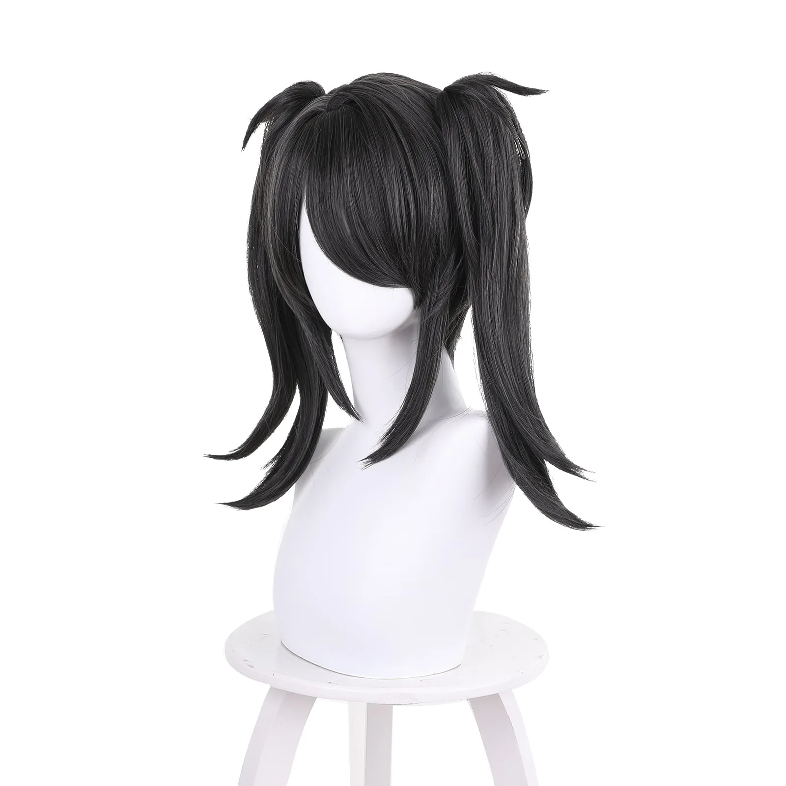 Rulercosplay Anime NEEDY GIRL OVERDOSE Rain Black Medium Cosplay Wig