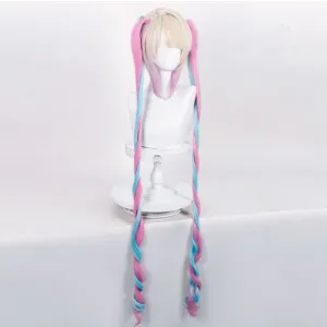 Rulercosplay Anime NEEDY GIRL OVERDOSE Rain Pink And Blue EX-LONG Cosplay Wig