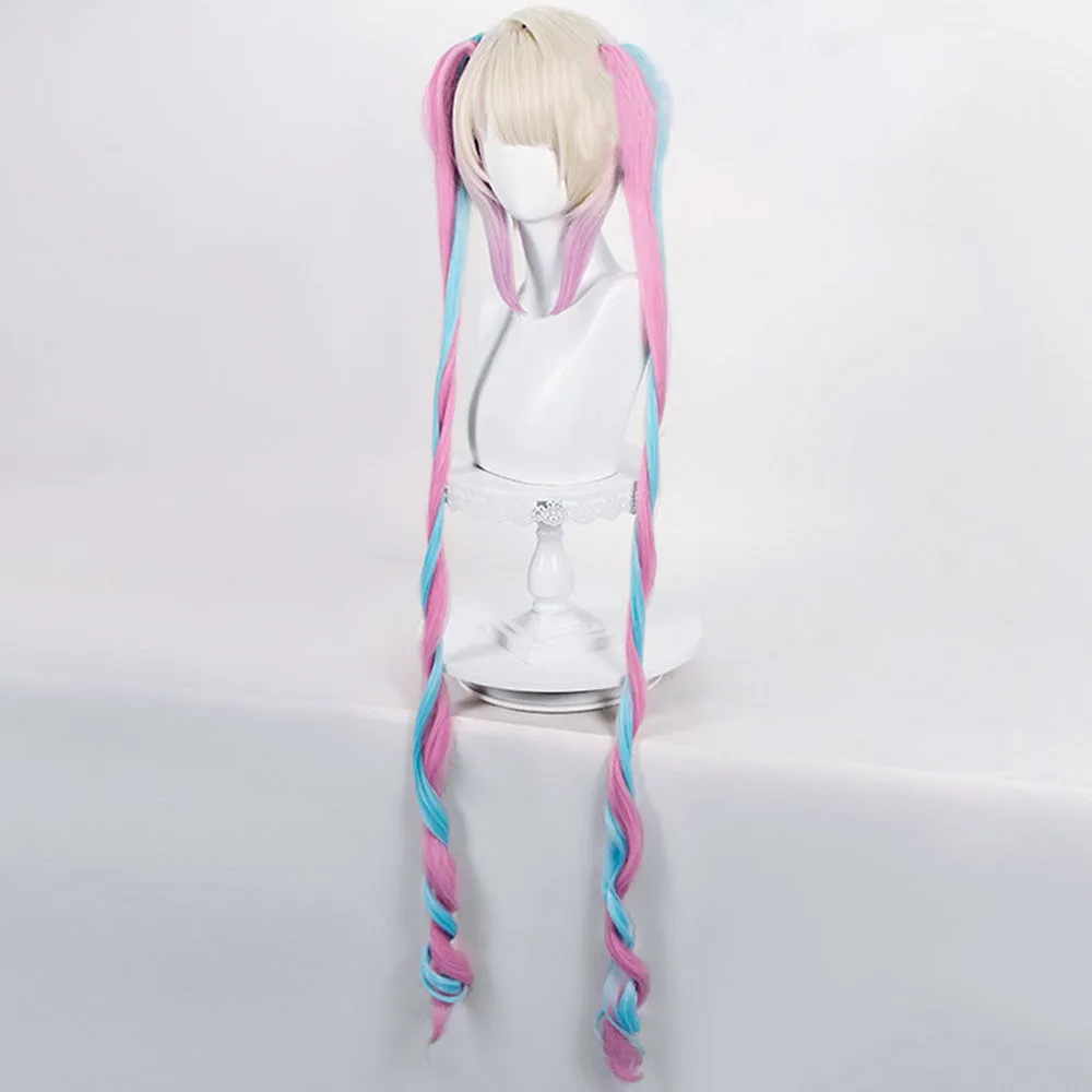 Rulercosplay Anime NEEDY GIRL OVERDOSE Rain Pink And Blue EX-LONG Cosplay Wig