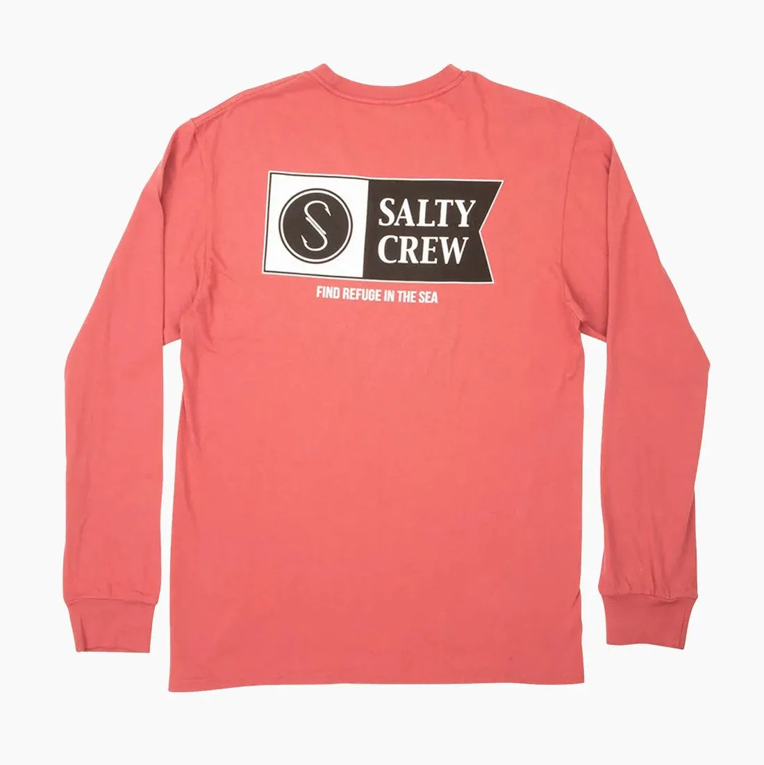 Salty Crew Flagship Pigment Long Sleeve Tee - Burgundy