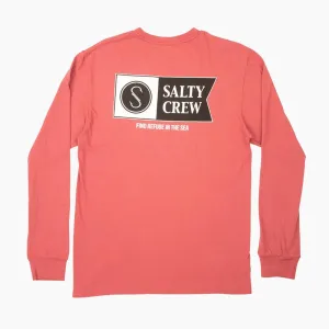 Salty Crew Flagship Pigment Long Sleeve Tee - Burgundy