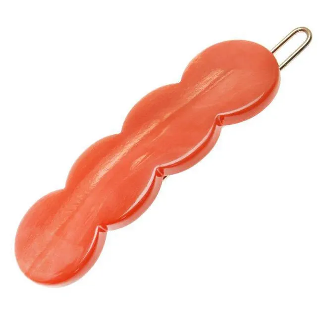 Scalloped Tige Boule Barrette - Classic