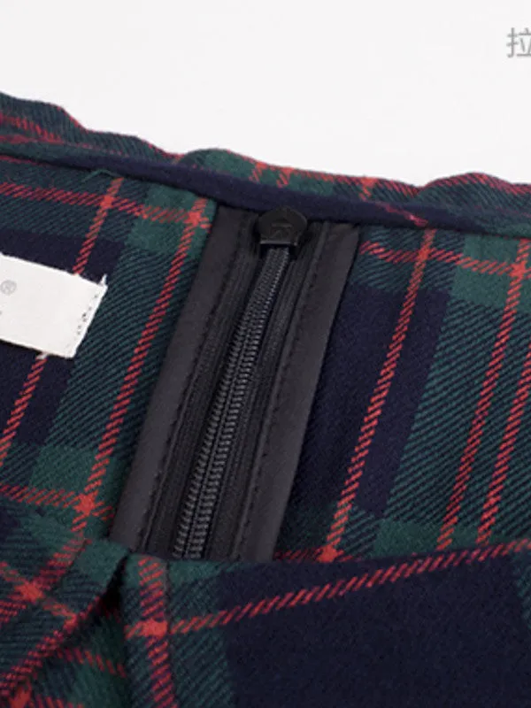 scottish green cotton dress