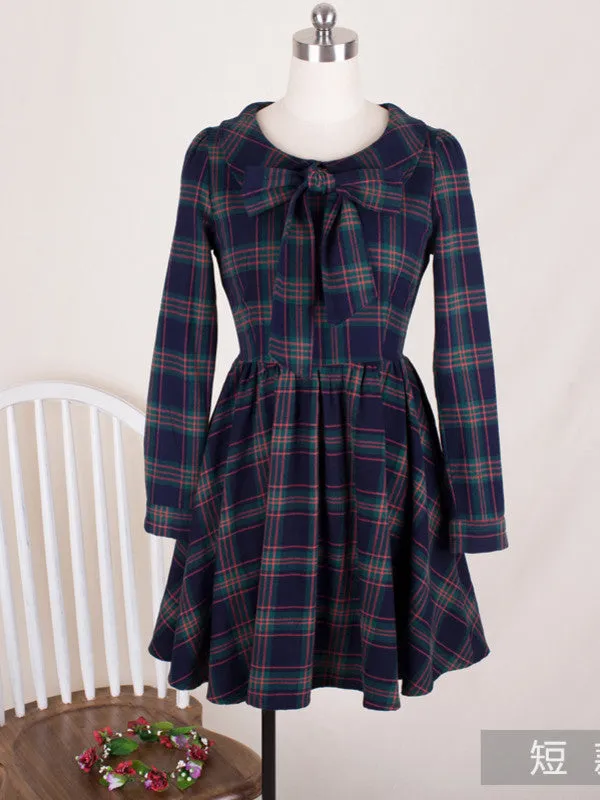 scottish green cotton dress