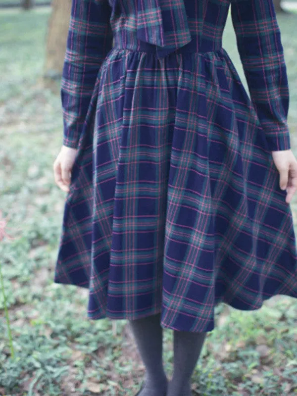 scottish green cotton dress