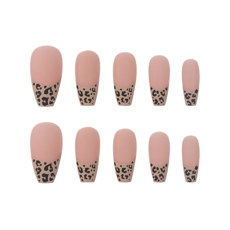 Short coffin French leopard print