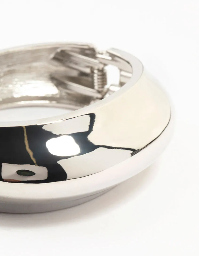 Silver Molten Bangle