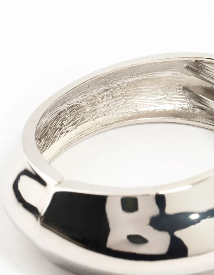 Silver Molten Bangle