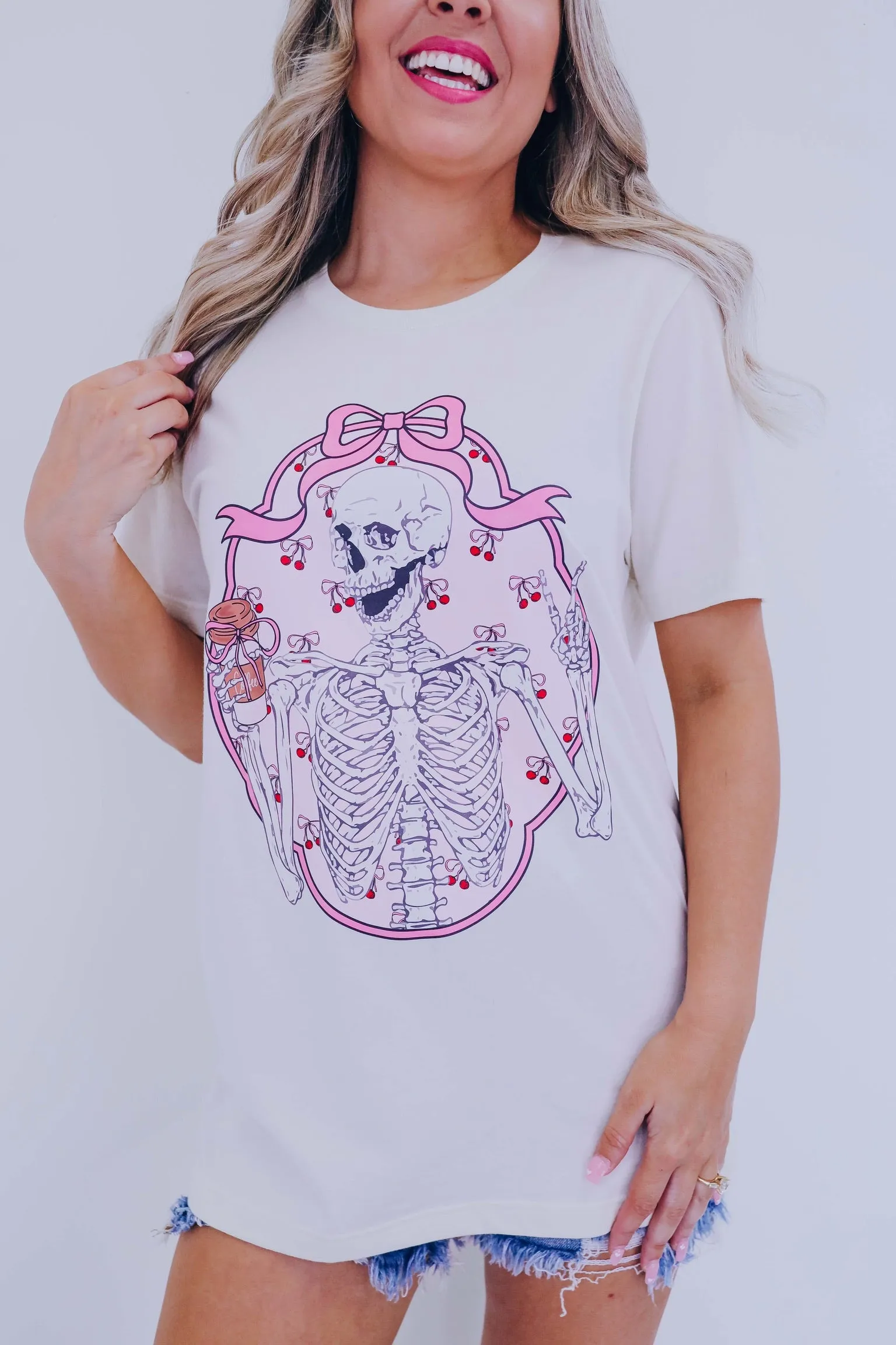 Skeleton Bow Graphic Tee