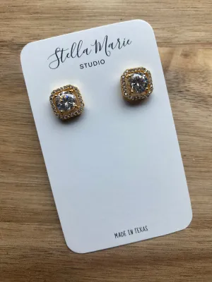Sparkle Bright Square Studs