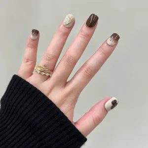 Square Autumn Winter Vintage Brown