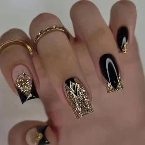 Square sweet cool French glitter