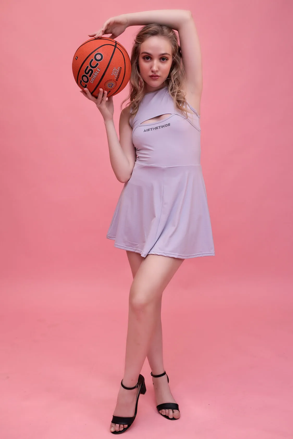Swirl Tennis Skirt Dress for adventure and coffee run ( Olive )