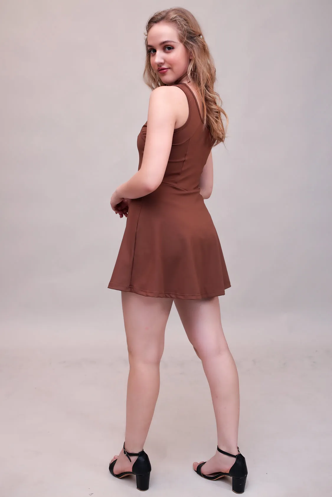 Swirl Tennis Skirt Dress for adventure and coffee run ( Olive )