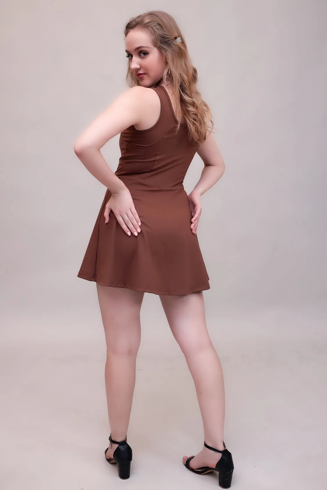 Swirl Tennis Skirt Dress for adventure and coffee run ( Olive )