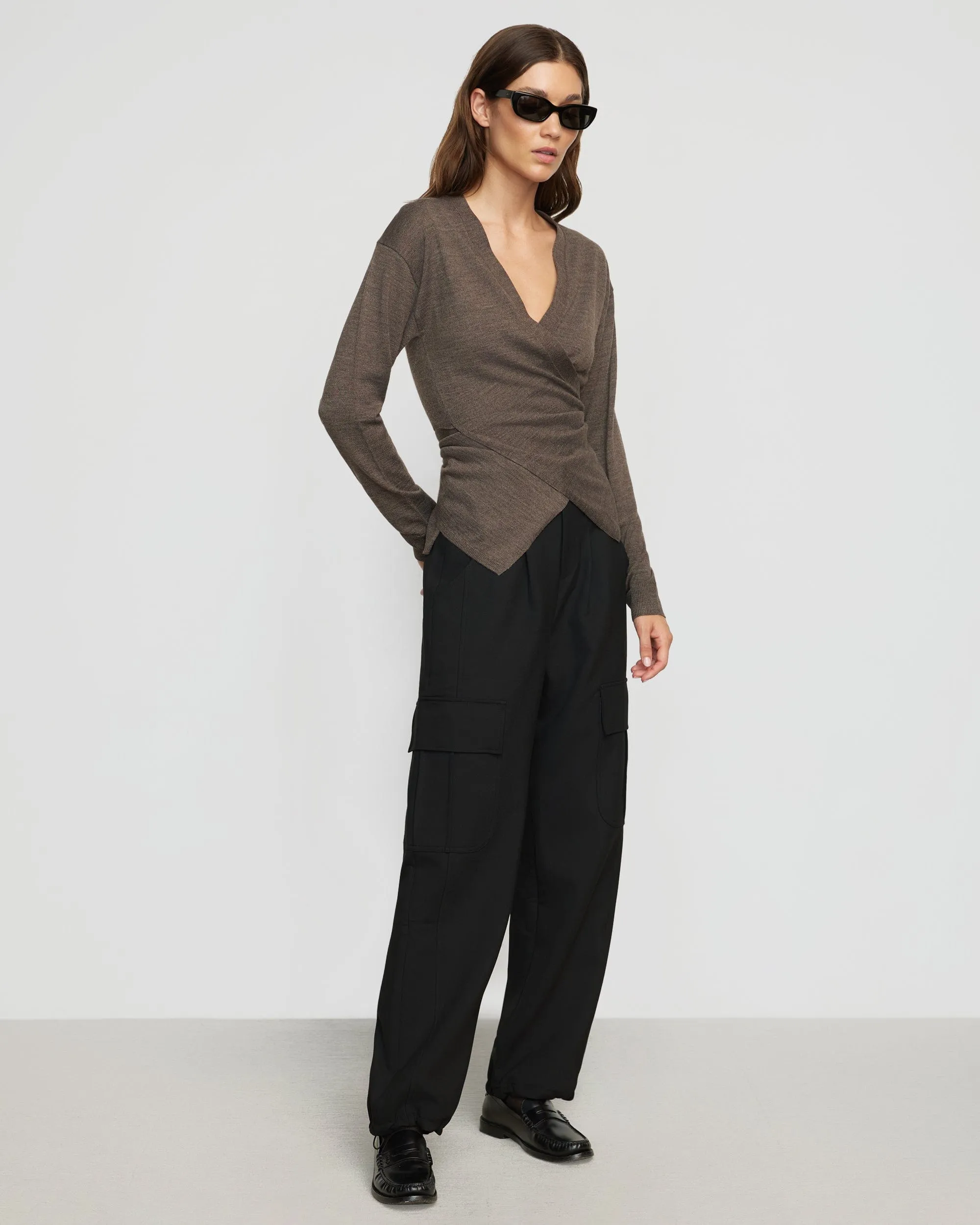 Tamar Wrap Knit Sweater