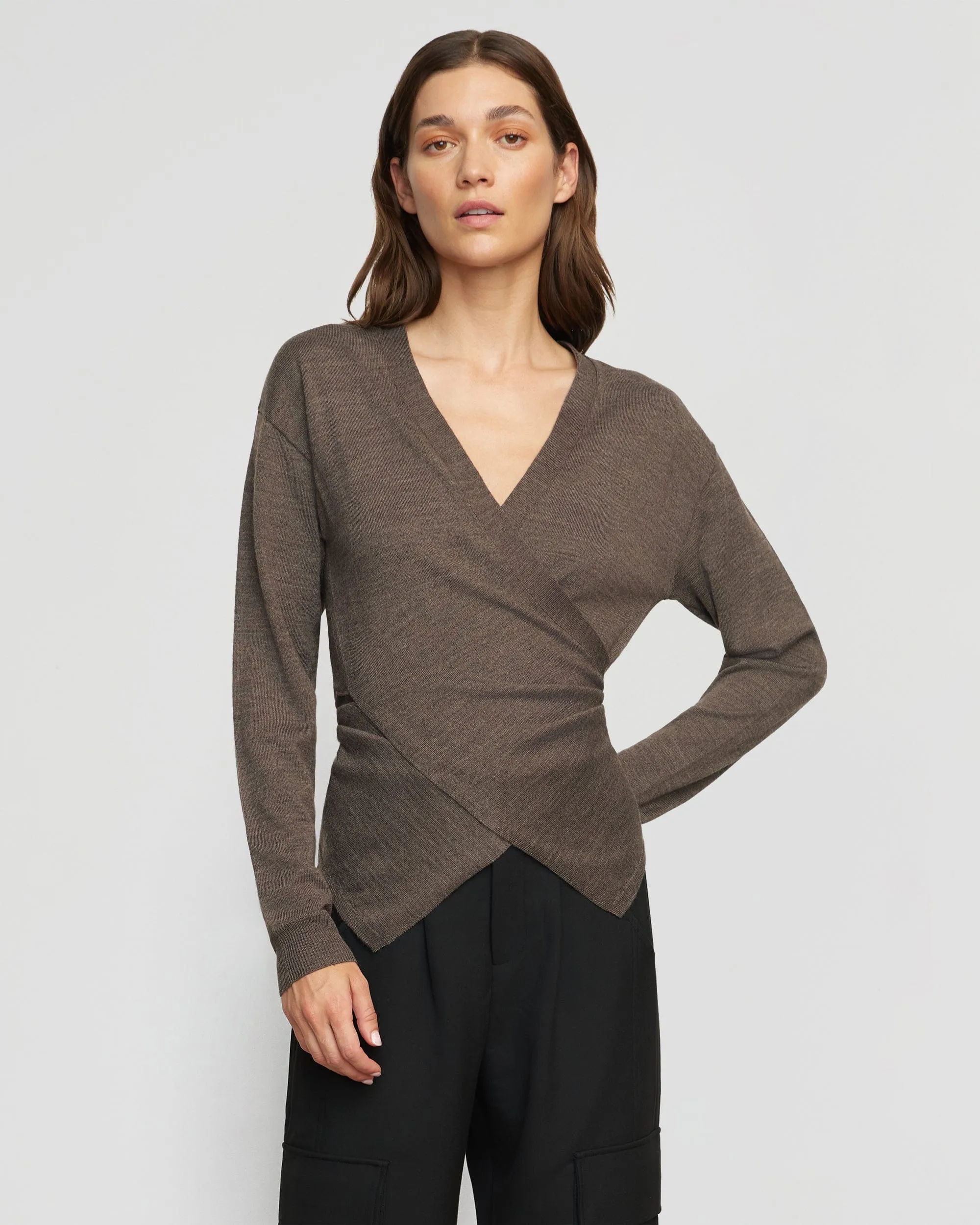 Tamar Wrap Knit Sweater