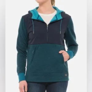 The North Face Tech Sherpa Hoodie 1/2 zip hooded fleece jacket women’s Large