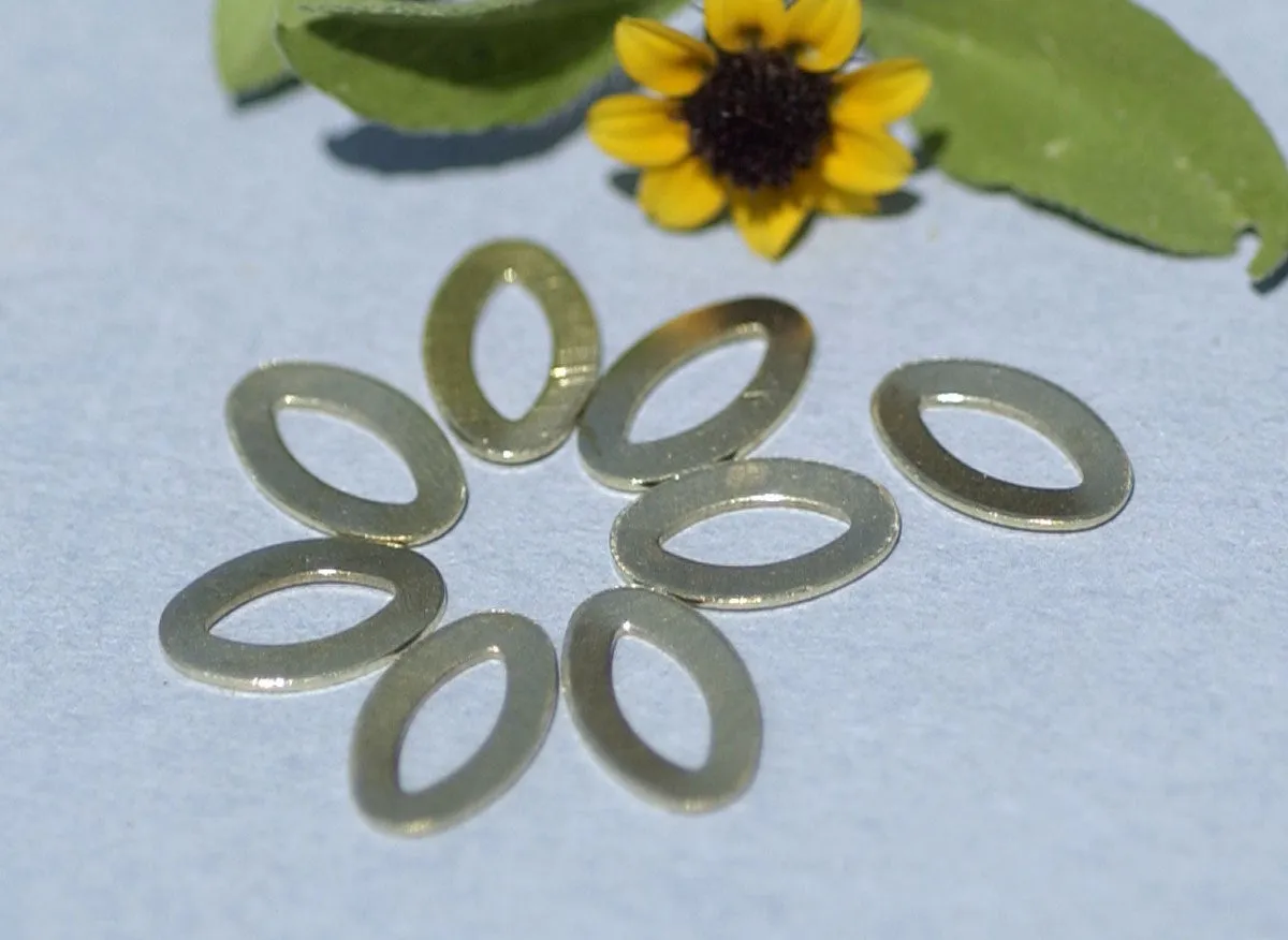 Tiny eye shaped donuts for making jewelry, earring charms, very small, copper, brass, bronze