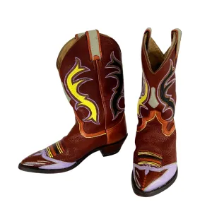Traditional - Hand-Painted Vintage Cowboy Boots
