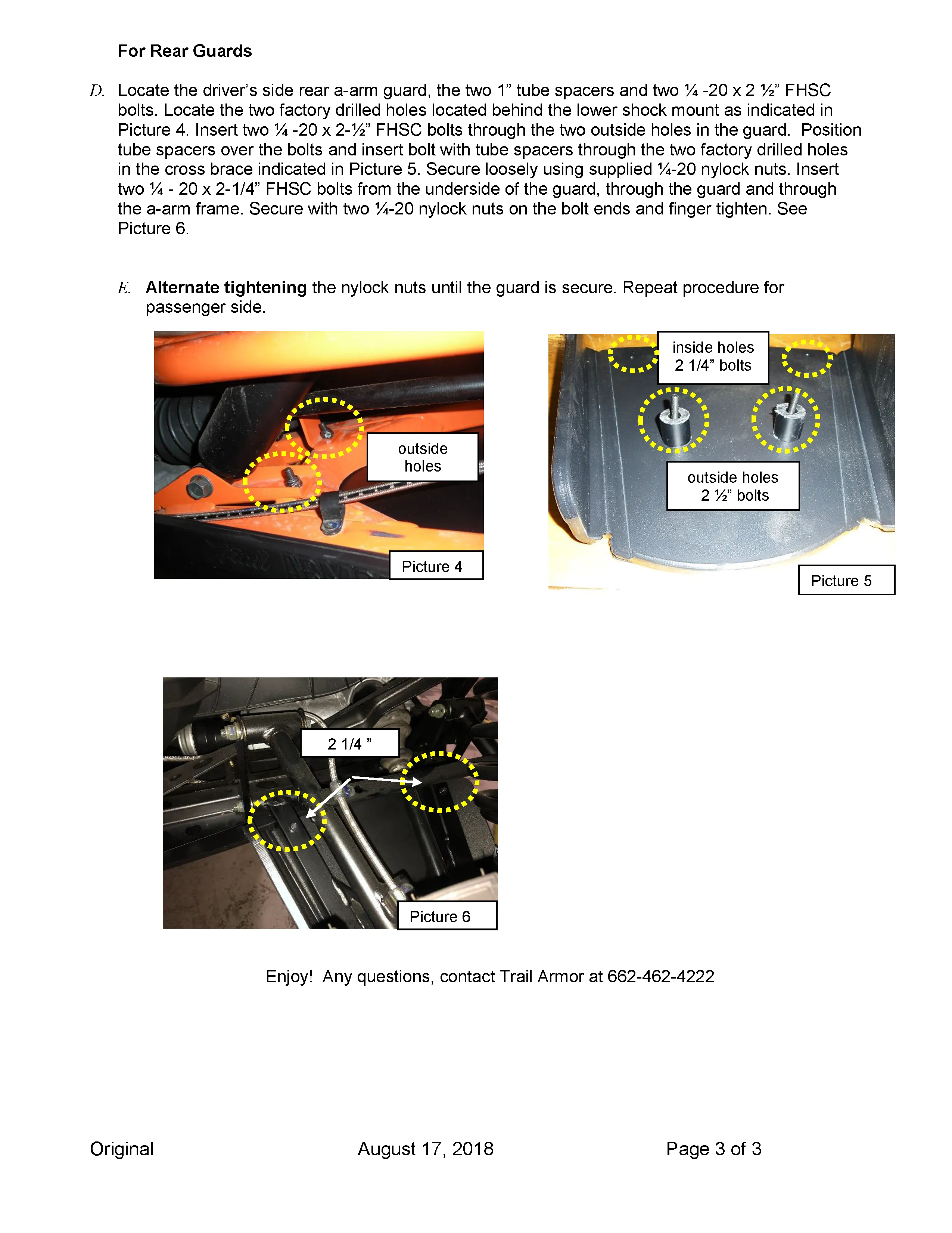 Trail Armor 2018 - 2020 Ranger XP 1000, 2019 - 2020 Ranger XP 1000 Crew and 2020 Ranger 1000 iMpact A-Arm Guards