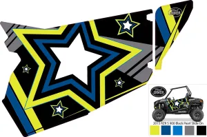 Trail Armor GenX Slide On Two Door Graphics Kit -  2015 RZR S 900 EPS Black Pearl