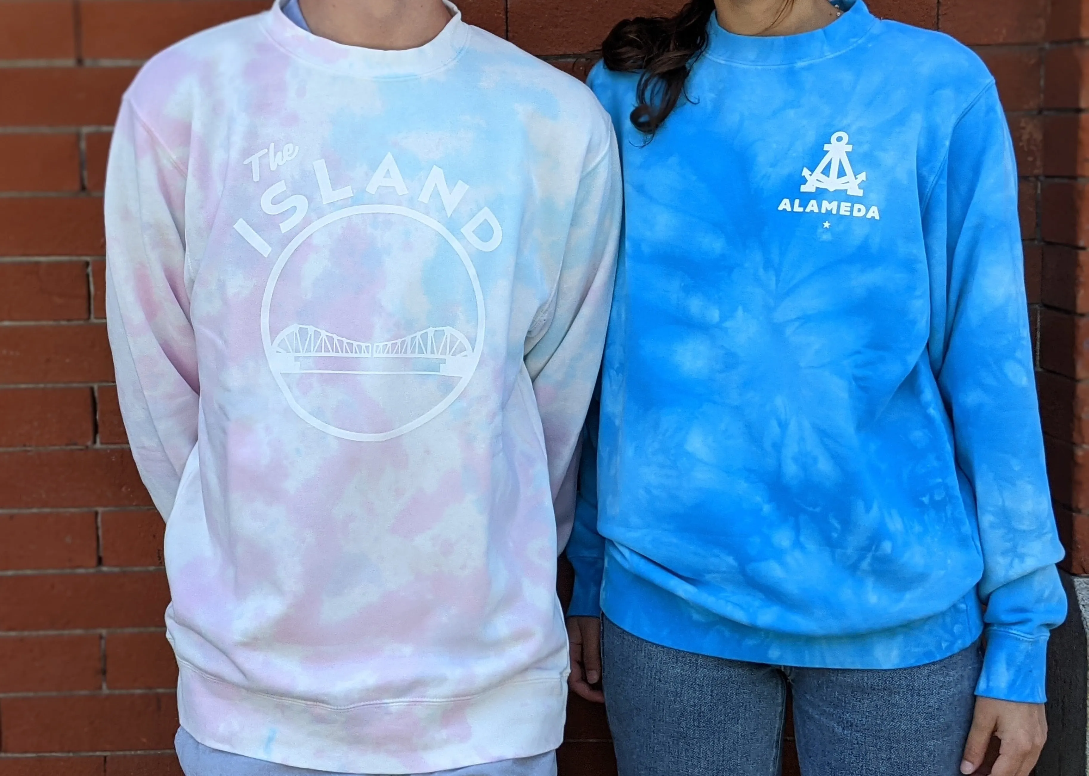 TURQUOISE TIE DYE CREWNECK SWEATSHIRT