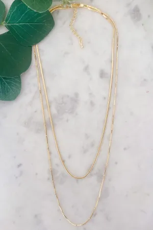 Two-Layer Snake Chain Necklace with Satellite