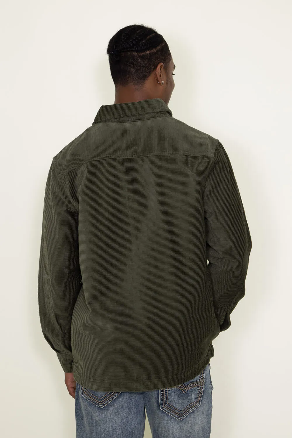 Union Corduroy Shacket for Men in Hunter Green | H33A11K-309H HUNTER